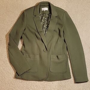 Textured Blazer w notch collar